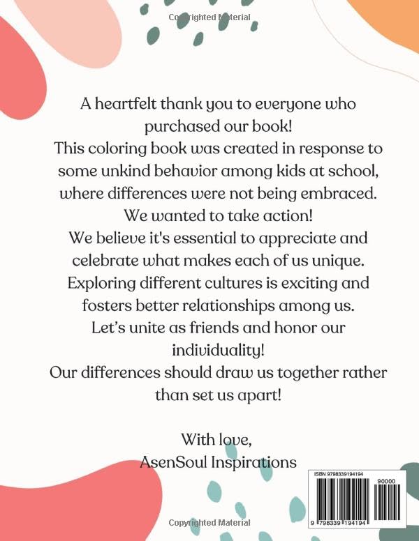 Colorful Cultures Coloring Book: Relaxation & Educational Coloring Great for all Ages: Kids, Teens, & Adults